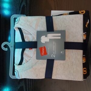 Men's Beer & Pretzel Food Print Pajama 2pc Set | Hanes | Small